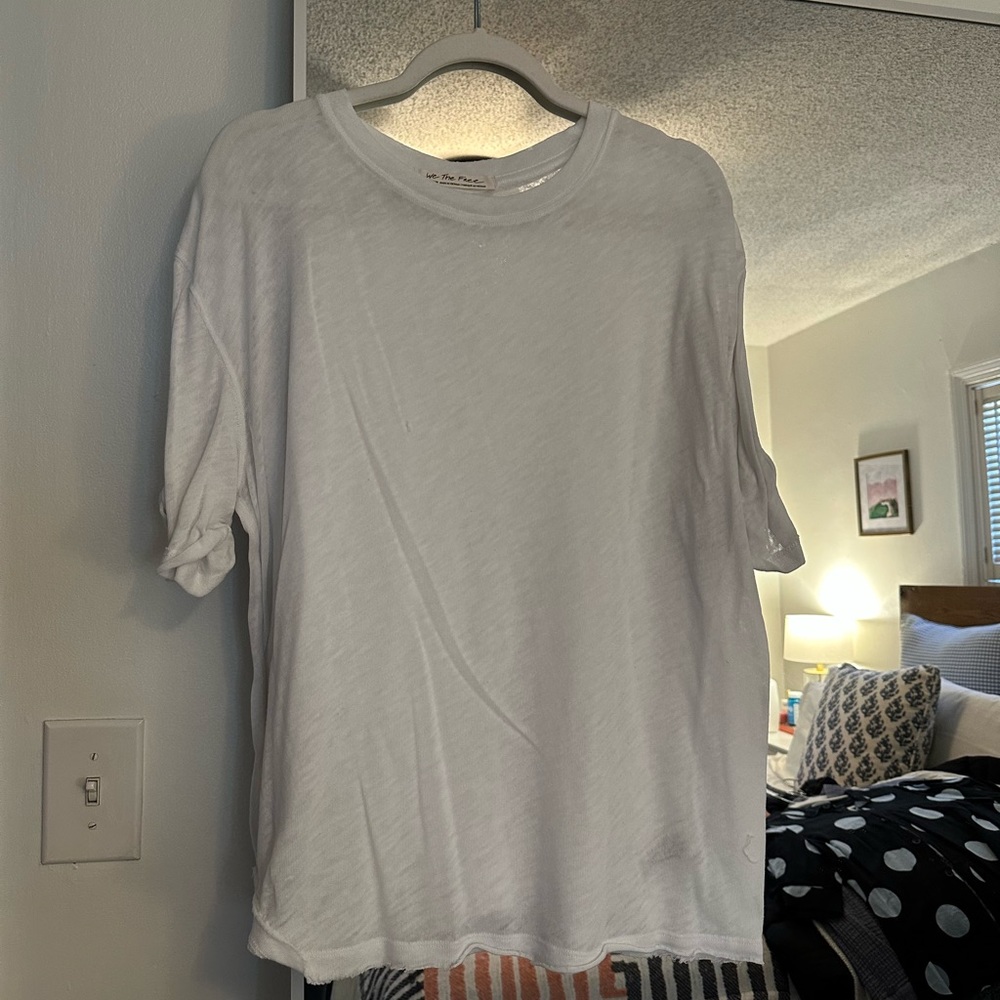 Free people white tshirt